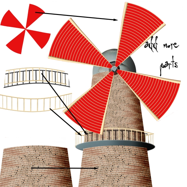 Creation of Cellophane Windmill: Step 7